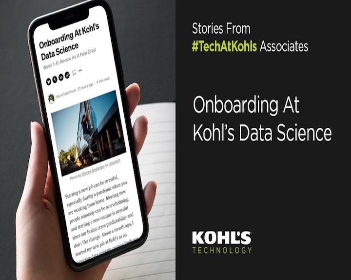 Onboarding At Kohl's Data Science
                            